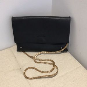 Topshop, black, vegan leather clutch/crossbody.
